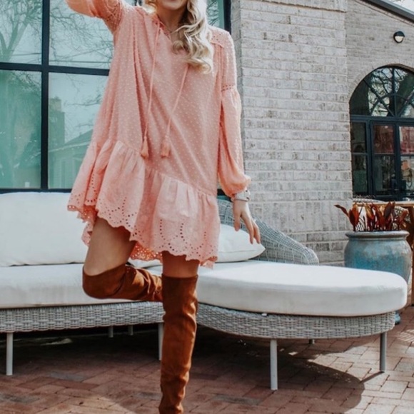 Bella and Bloom Boutique Swiss Dot Boho dress - Picture 2 of 16